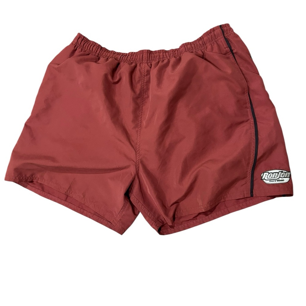 Vintage Ron Jon Men’s Swim Shorts | Size‎ XL Burgundy Surf Trunks 100% Polyester